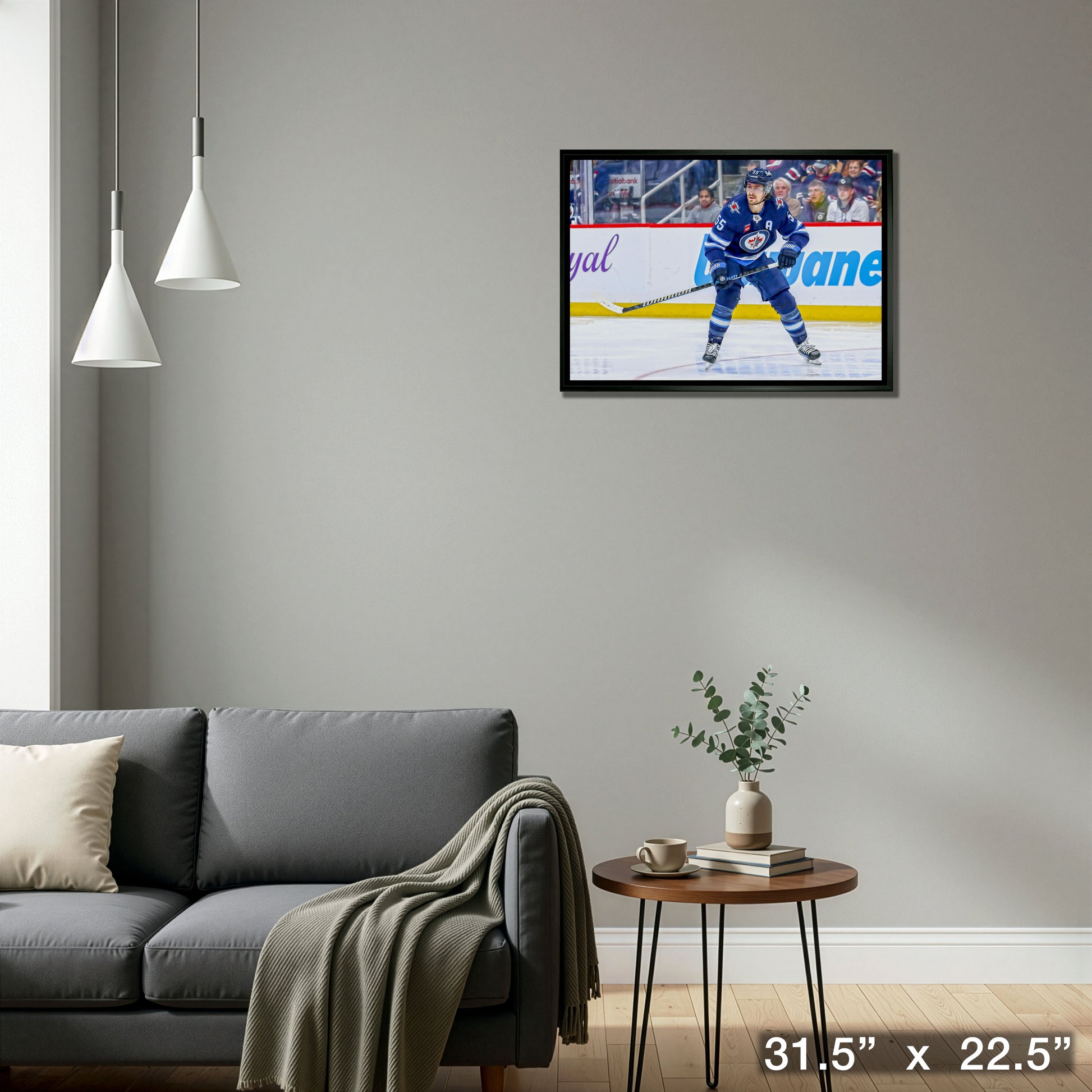 Mark Scheifele 20x29 Framed Canvas Winnipeg Jets