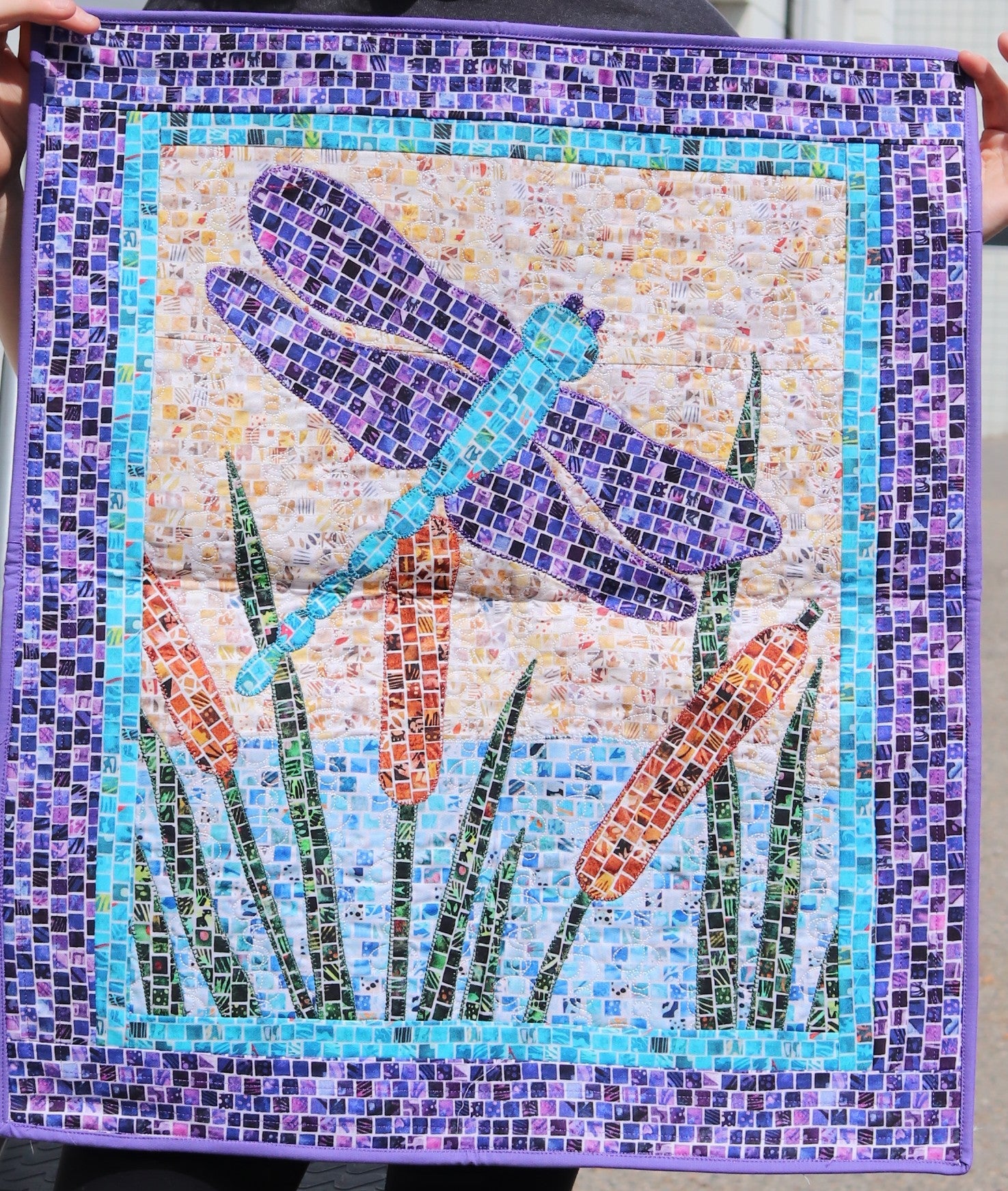 Échantillon en magasin - Tenture murale - Mosaïque Libellule