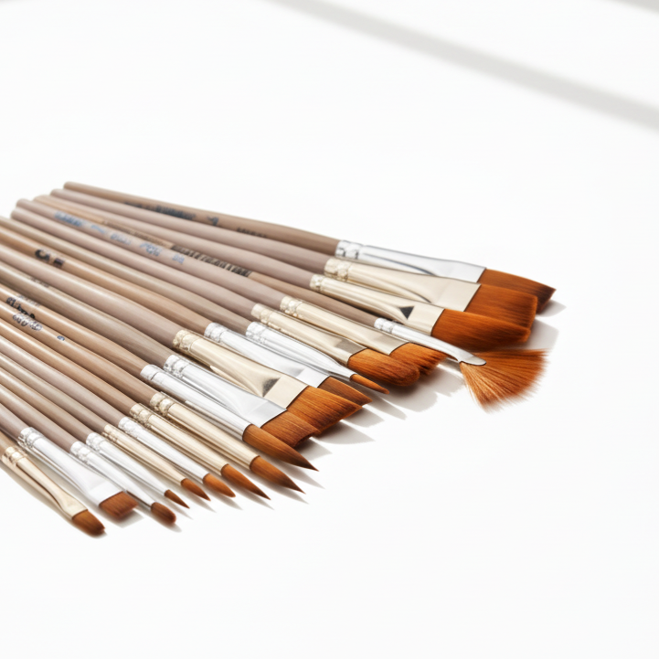 Comet - Golden Synthetic Short Handle Brush
