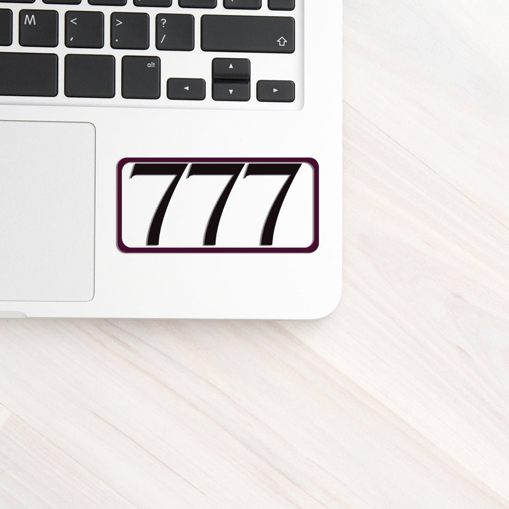777 Angel Number Luck and Alignment Sticker