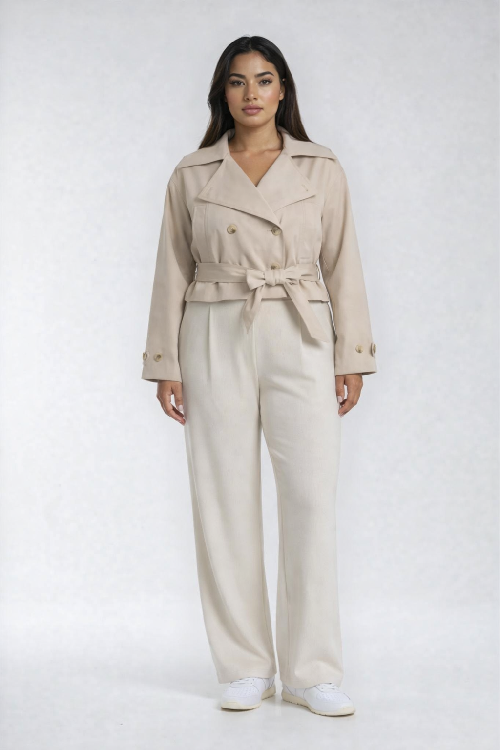 Luxeflow - Elevated Wide Leg Sweatpants Trouser Pants Ivory