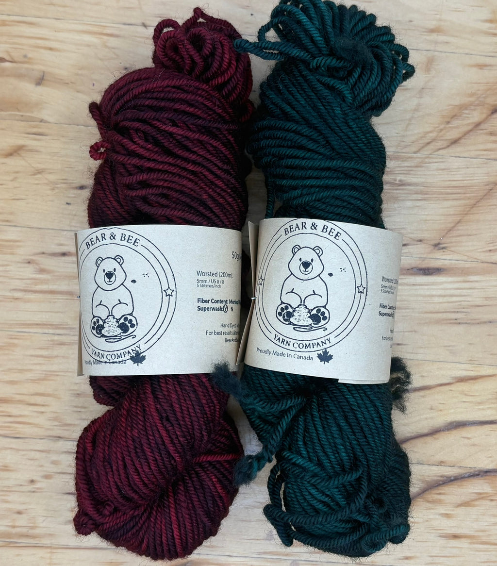 Superwash Merino - Worsted - 100g  Made in Canada