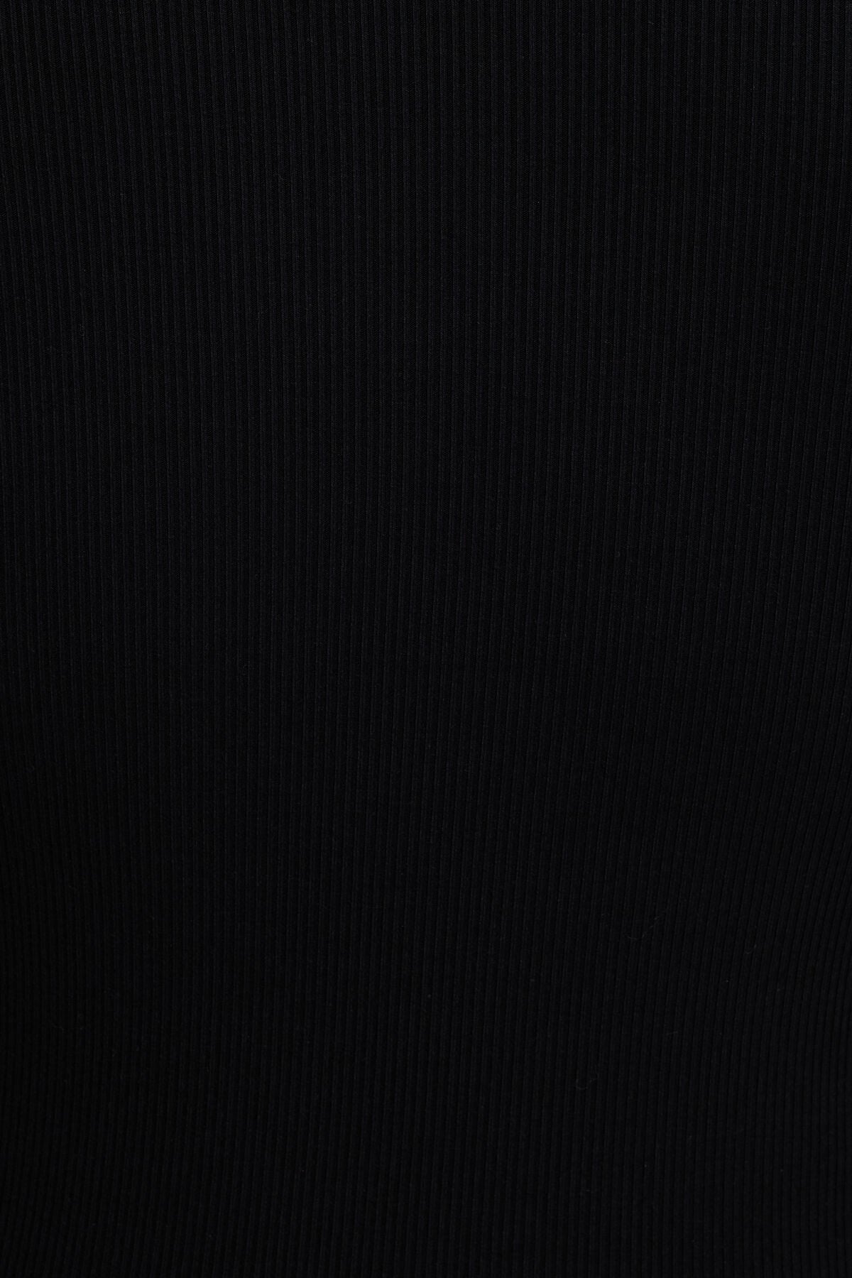 Ribbed Contrast Long Sleeve T-Shirt