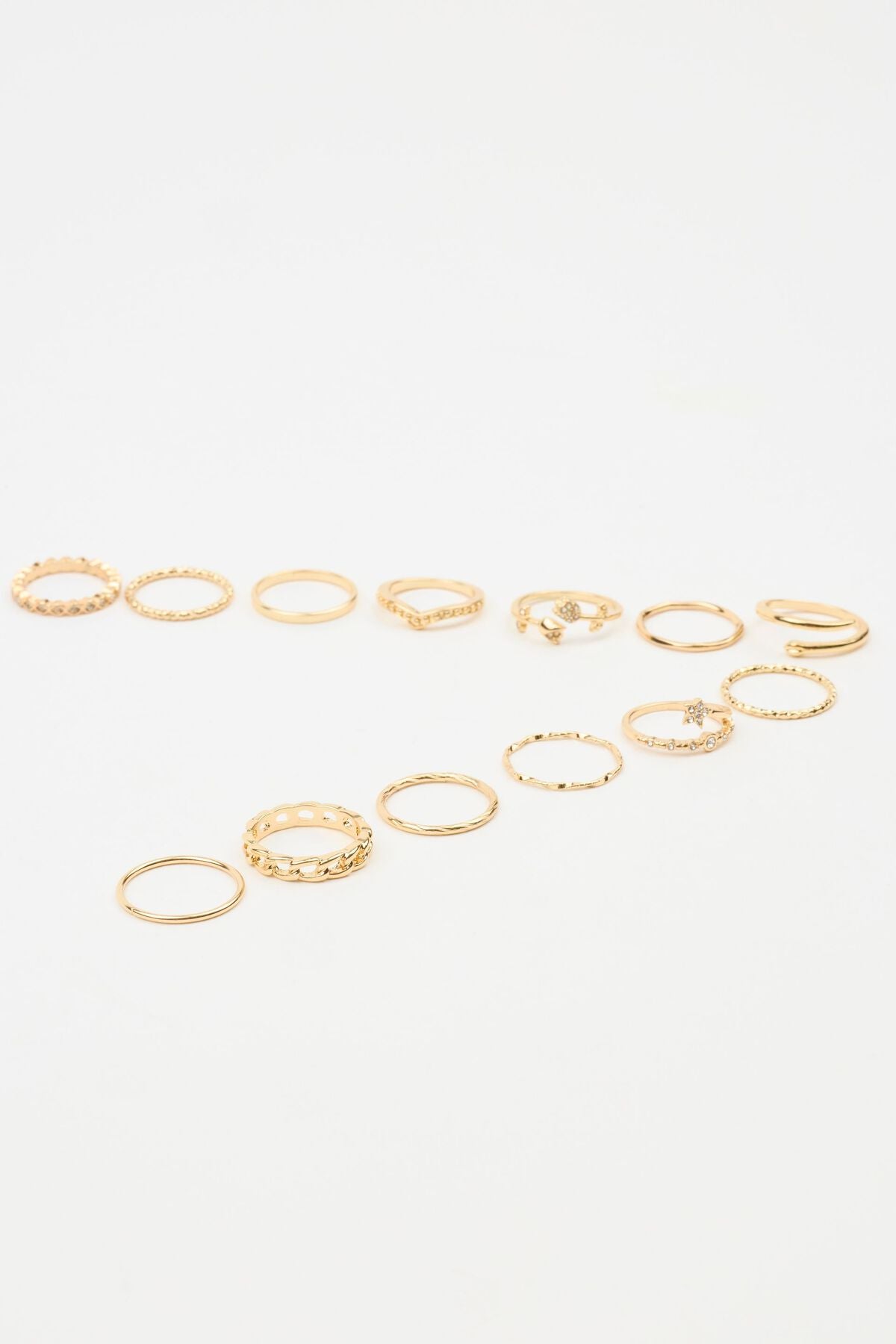 Lot de 10 bagues pierres précieuses et étoiles