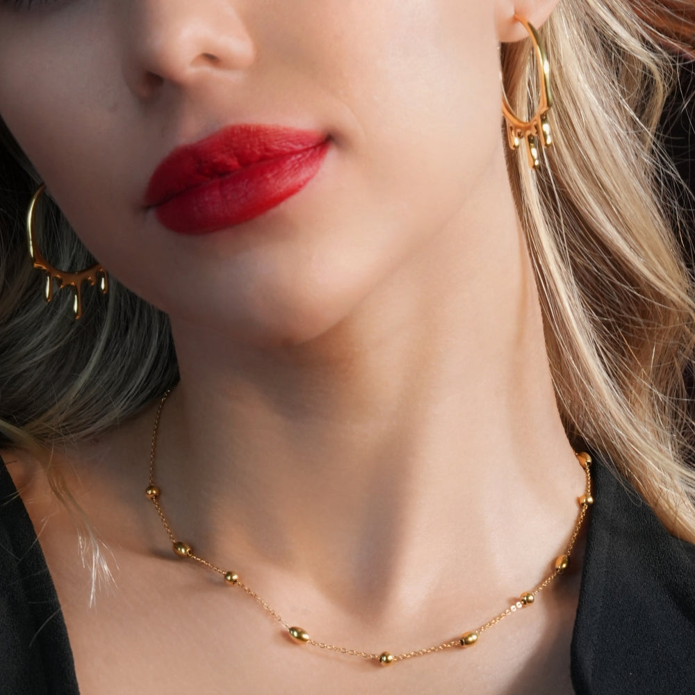VASILIKI: 'Artistry in Motion' Drip-Paint Hoop Earrings
