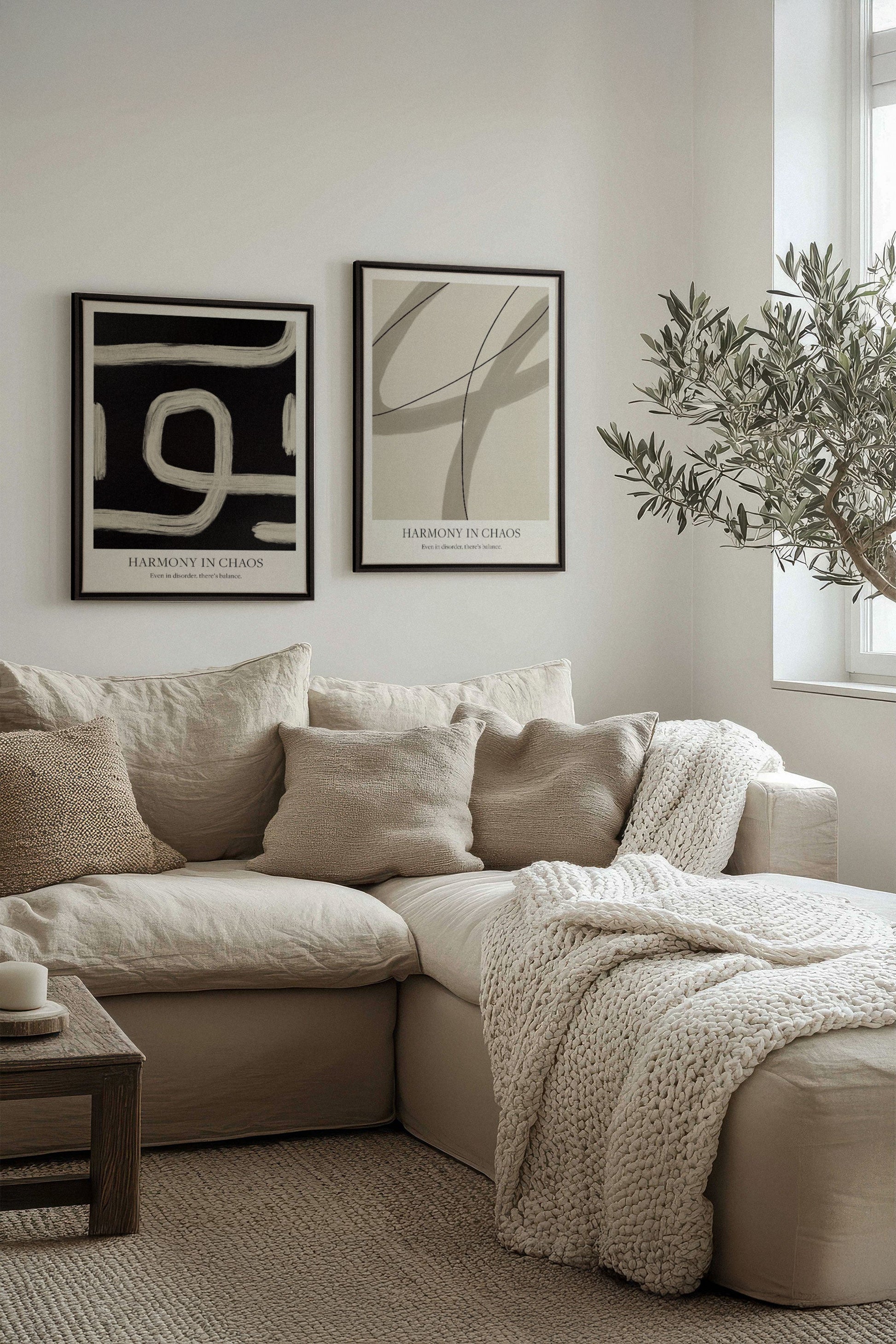 BALANCED FLOW DUO (2 Stretched Canvas Works)