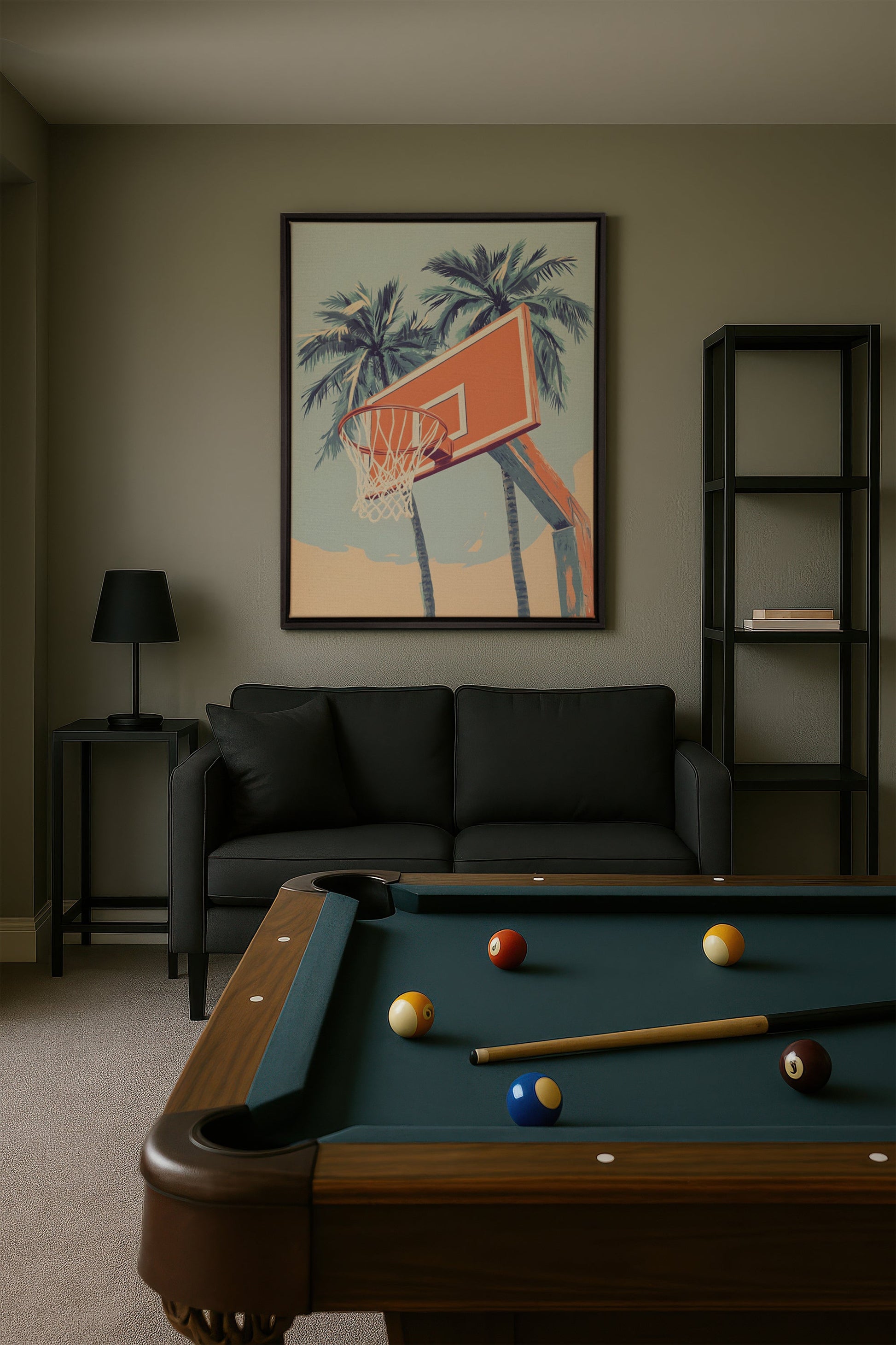 Summer Hoops, Stretched Canvas Artwork