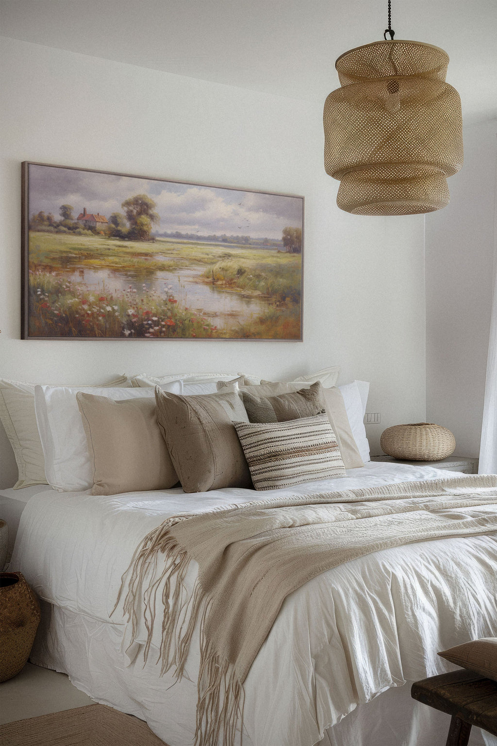 Red Oasis, Stretched Canvas Artwork