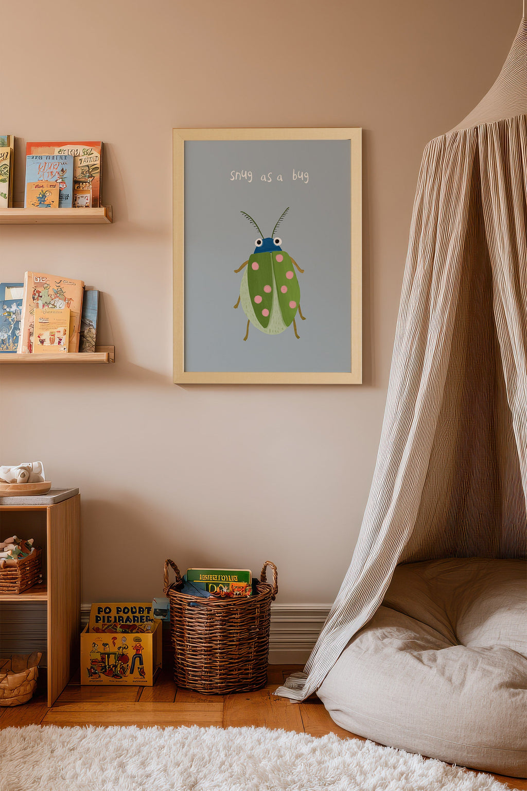 Coccinelle Comforter, Framed Rigid Canvas