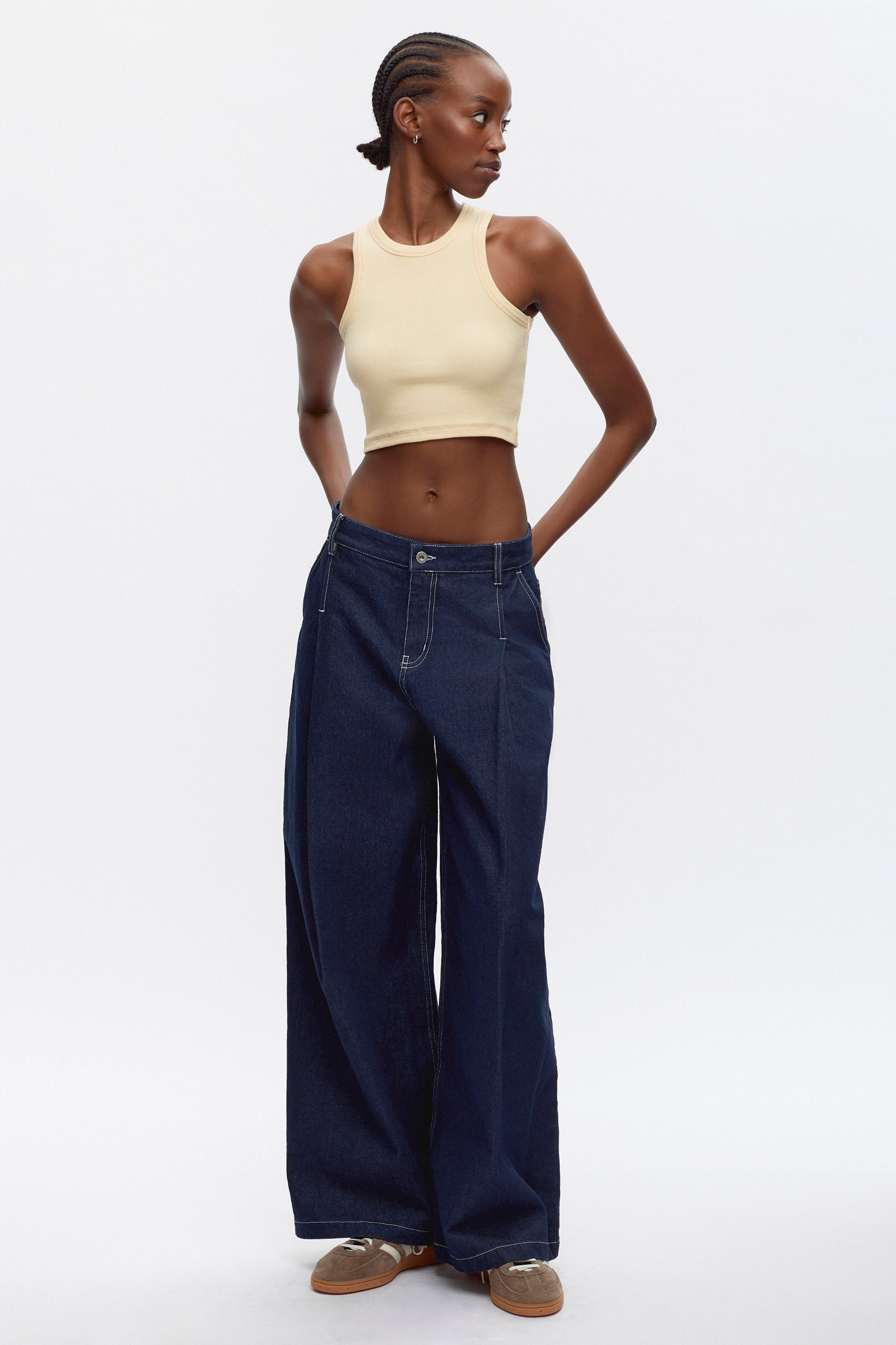 Débardeur Crop Racer pour femme