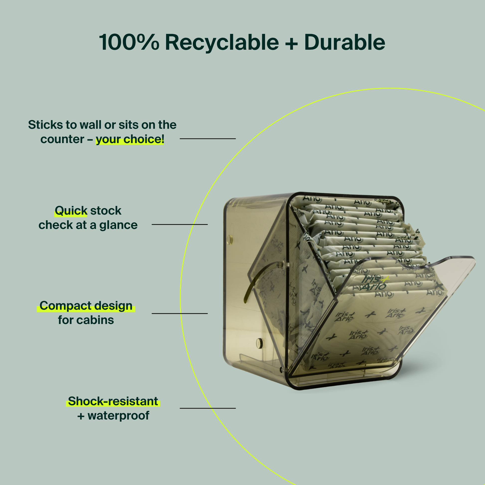 Distributeur de cabine en plexiglas recyclé - Petit