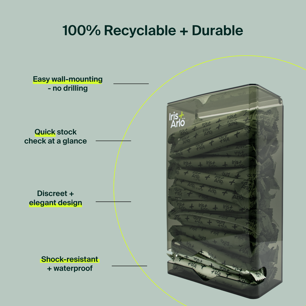 Distributeur mural en plexiglas recyclé - Tampons applicateurs