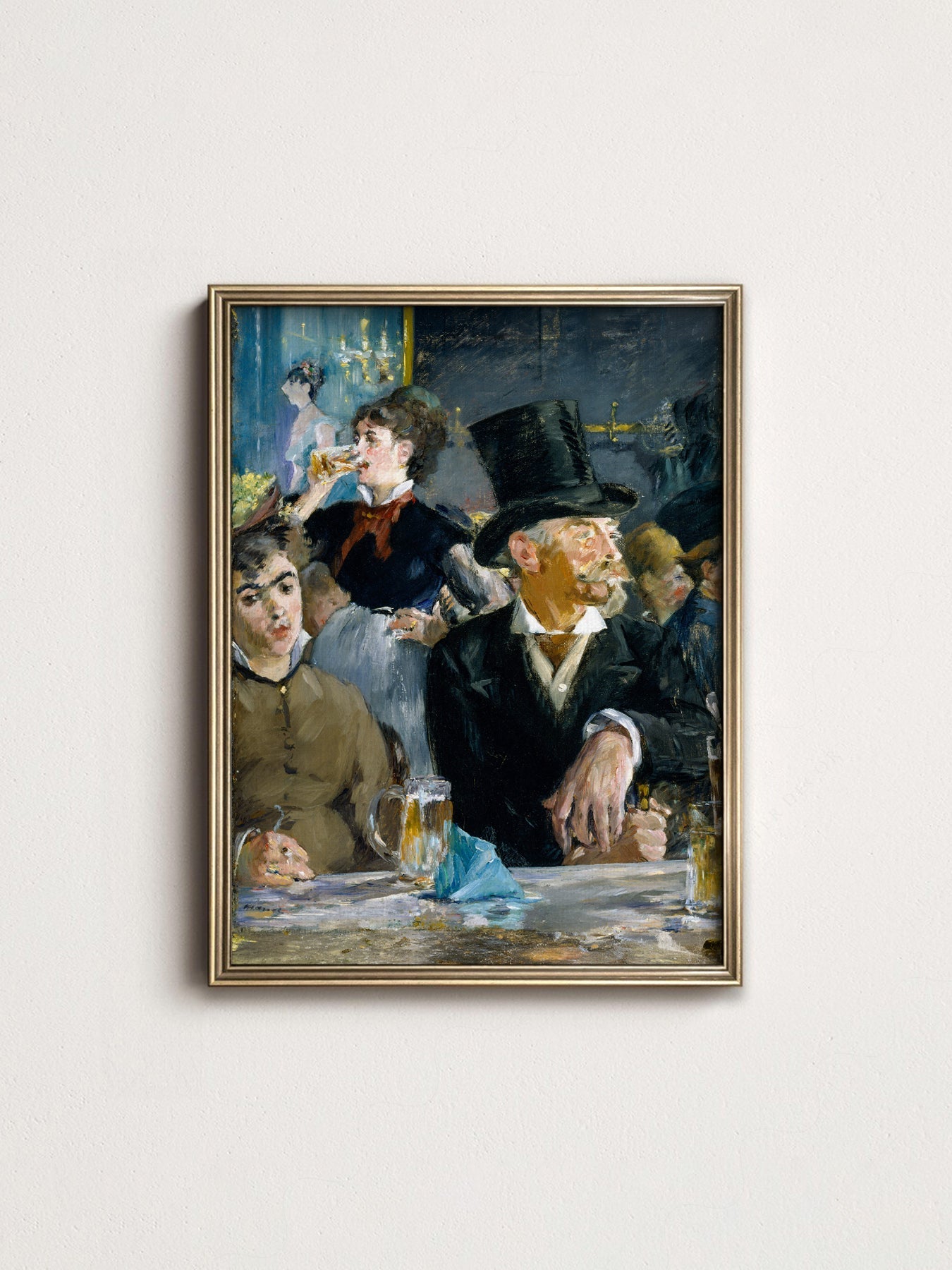 Edouard Manet At the Café Art Print – Impressionist Paris Wall Decor