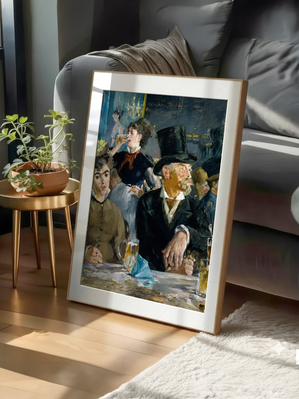 Edouard Manet At the Café Art Print – Impressionist Paris Wall Decor