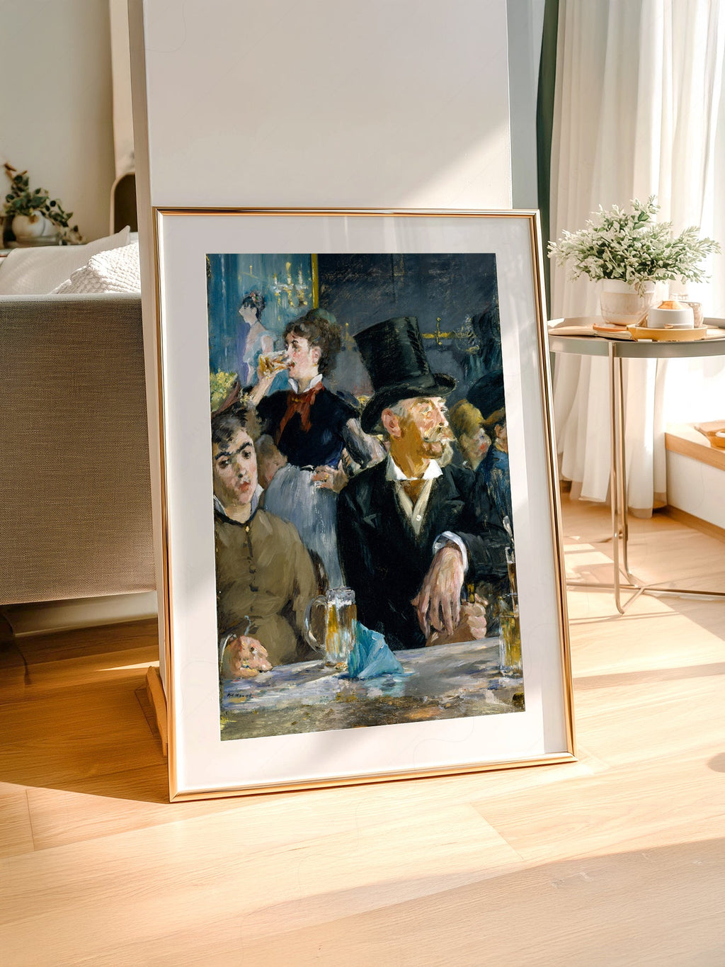 Edouard Manet At the Café Art Print – Impressionist Paris Wall Decor