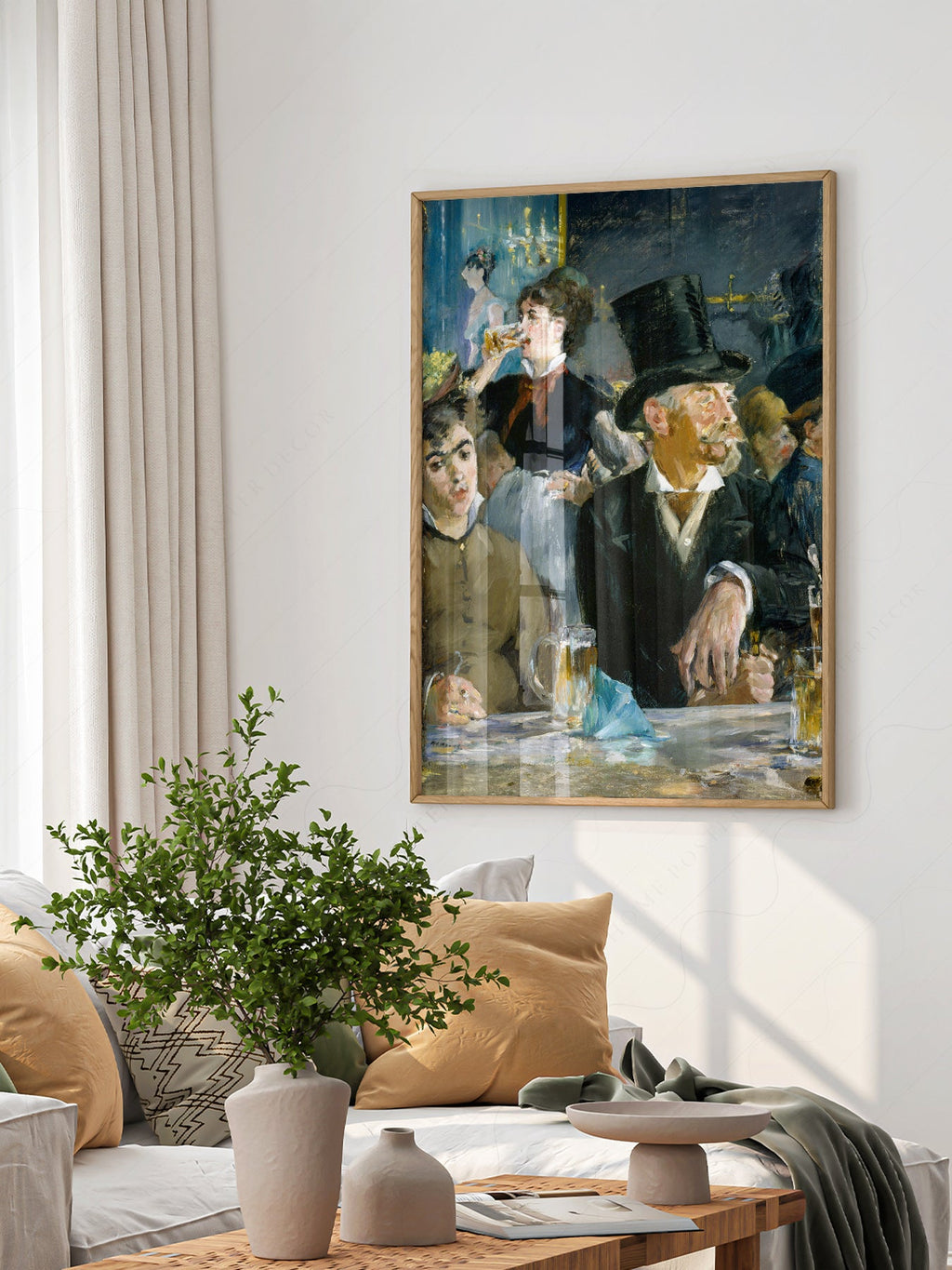 Edouard Manet At the Café Art Print – Impressionist Paris Wall Decor