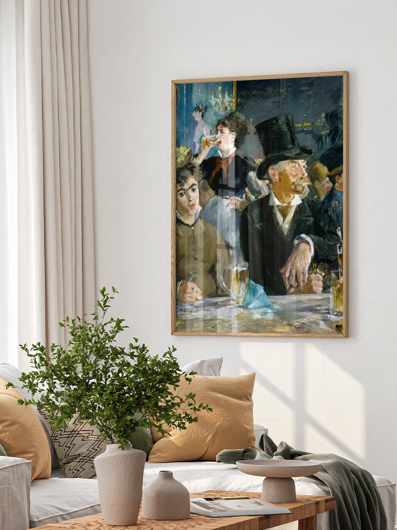 Edouard Manet At the Café Art Print – Impressionist Paris Wall Decor