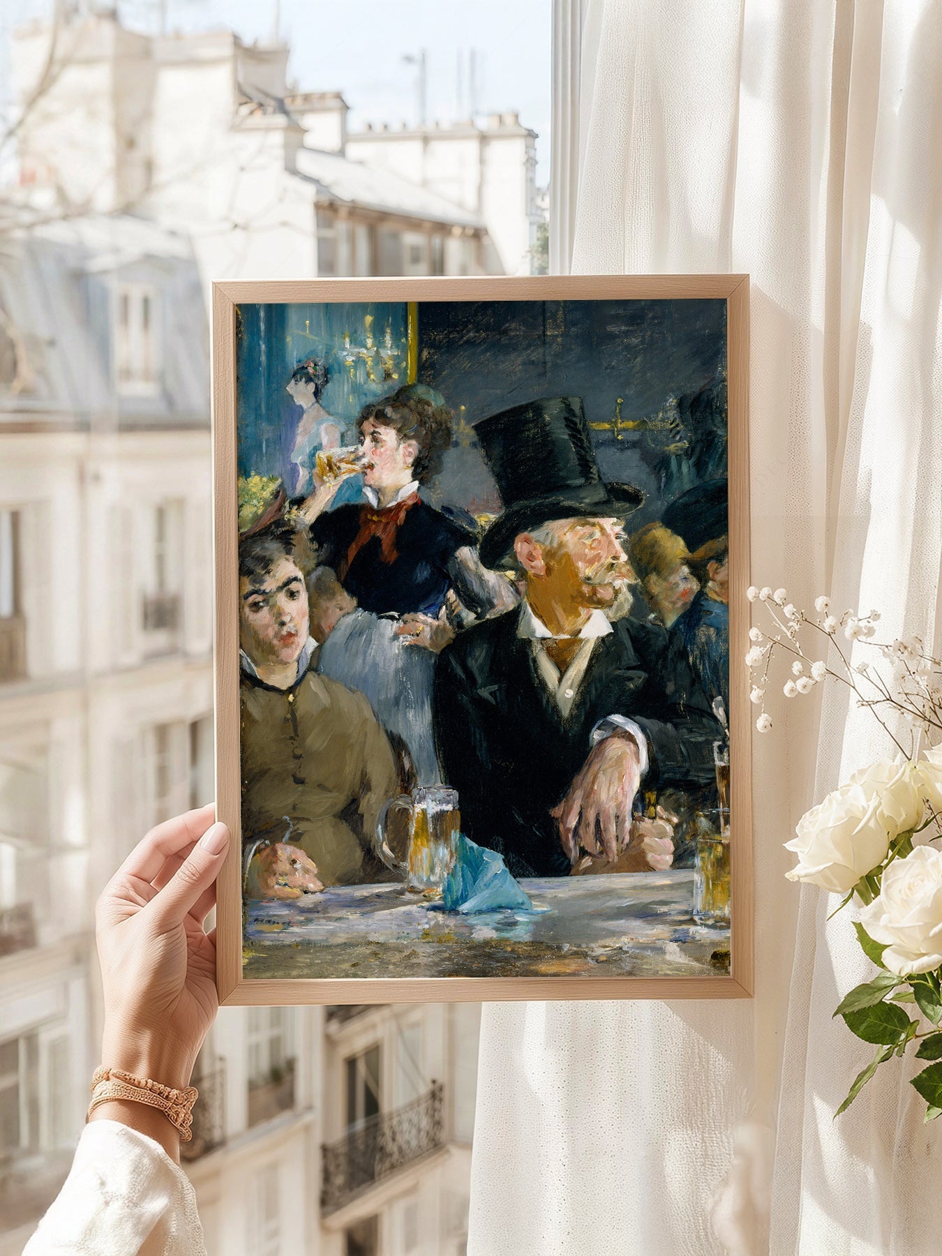 Edouard Manet At the Café Art Print – Impressionist Paris Wall Decor