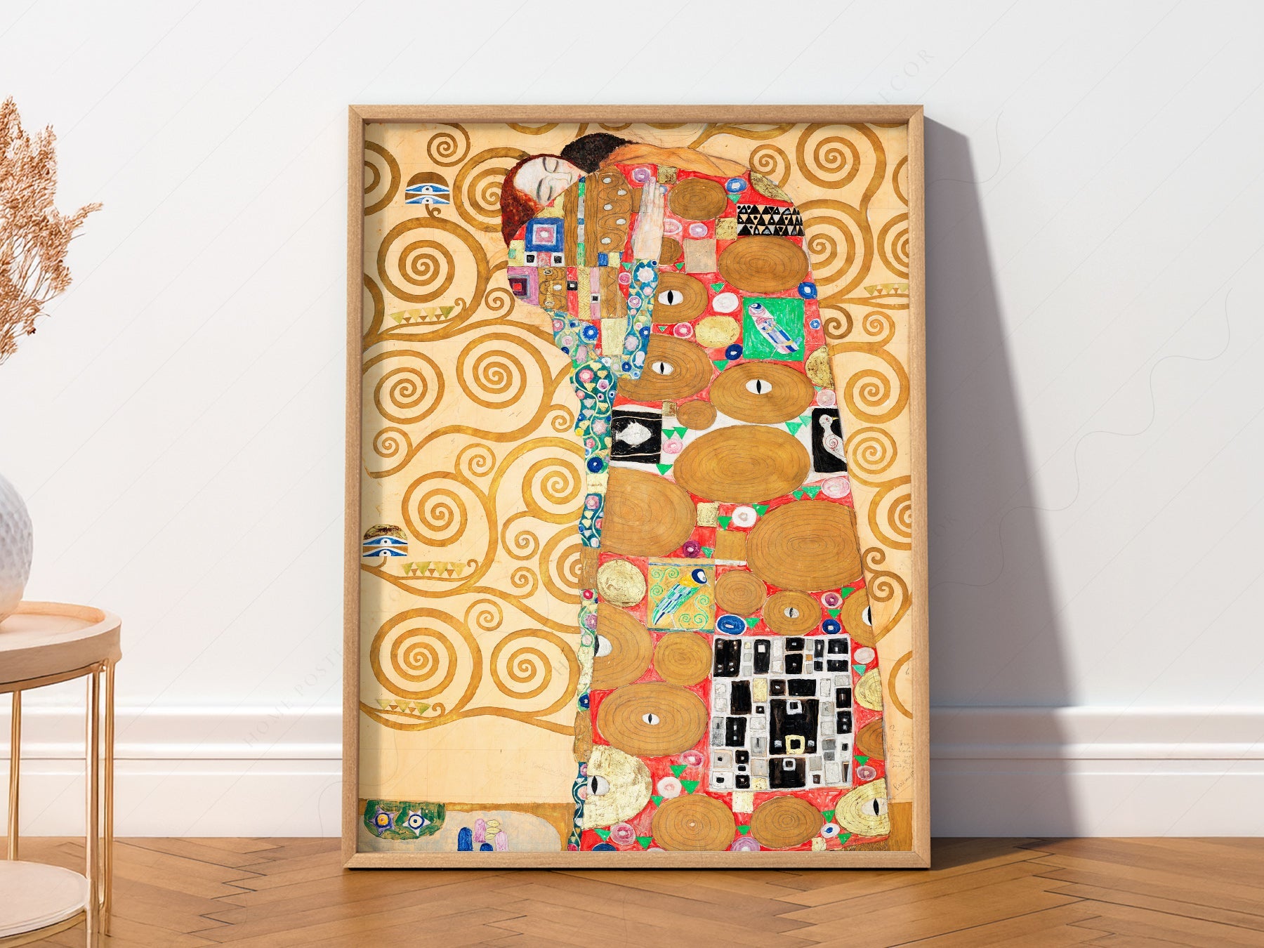 Gustav Klimt Fulfillment Art Print – Art Nouveau Golden Wall Poster