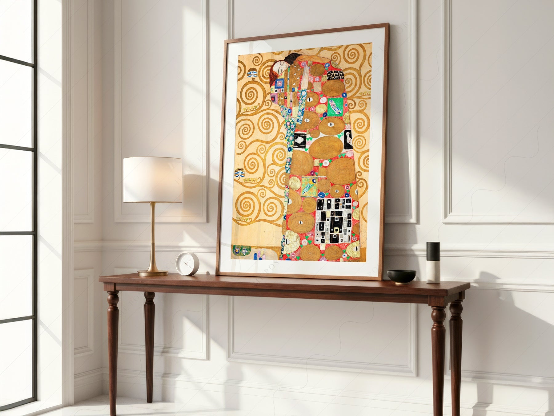 Gustav Klimt Fulfillment Art Print – Art Nouveau Golden Wall Poster