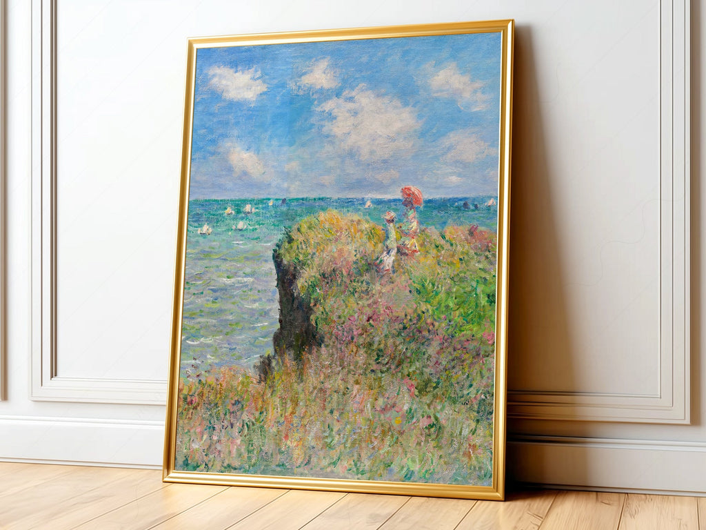 Claude Monet - Cliff Walk at Pourville Print