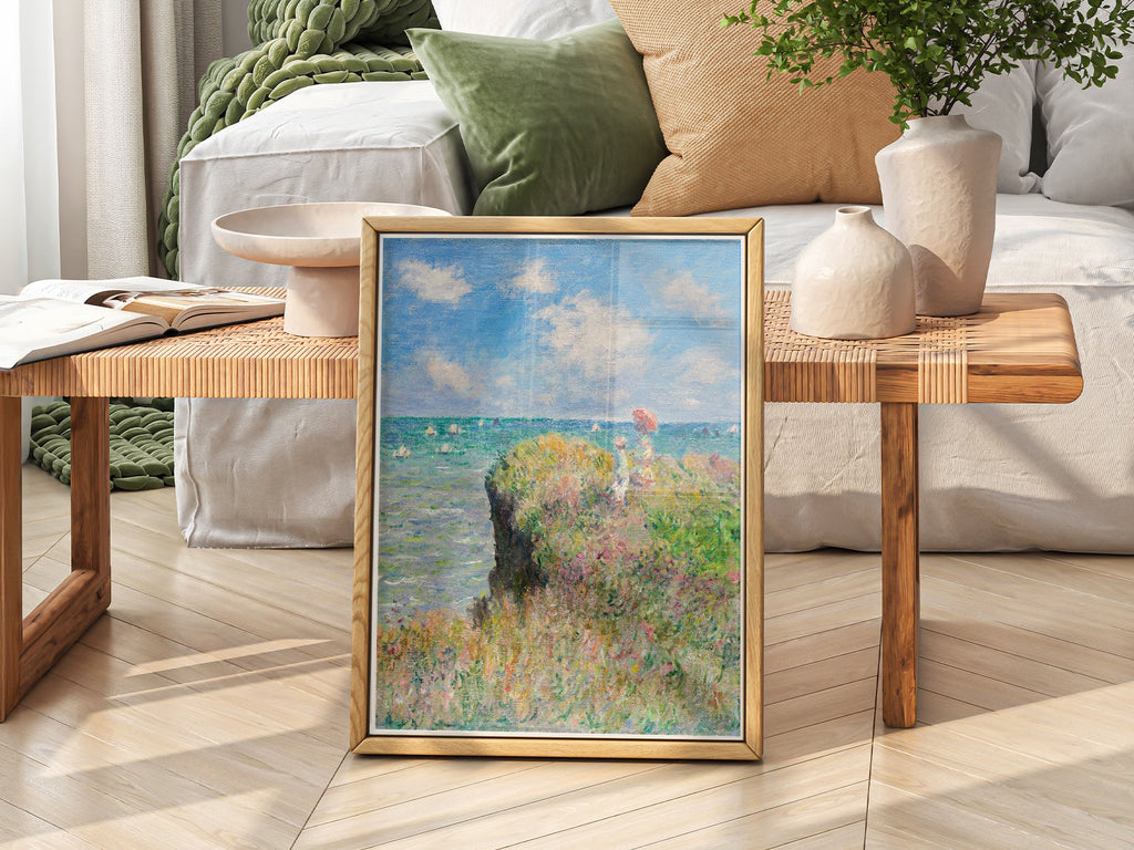 Claude Monet - Cliff Walk at Pourville Print