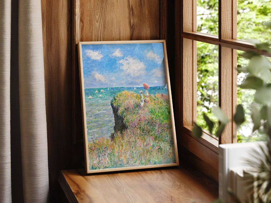 Claude Monet - Cliff Walk at Pourville Print