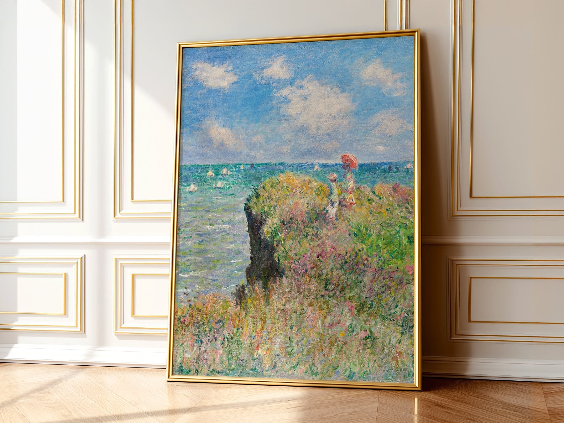 Claude Monet - Cliff Walk at Pourville Print