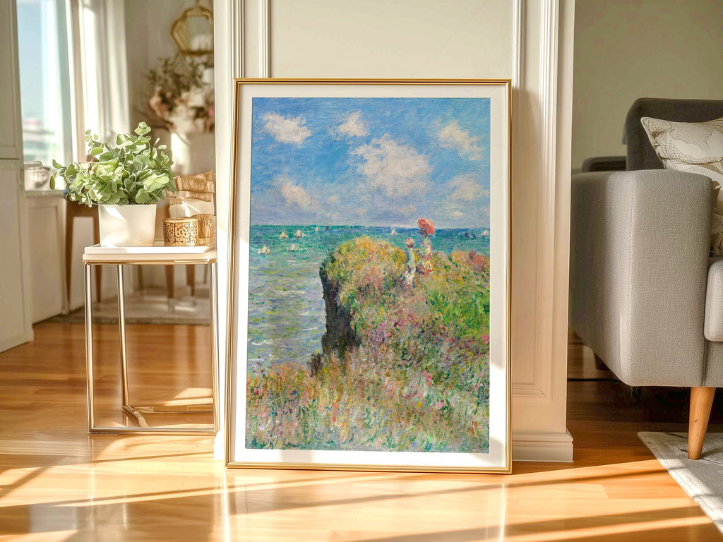 Claude Monet - Cliff Walk at Pourville Print