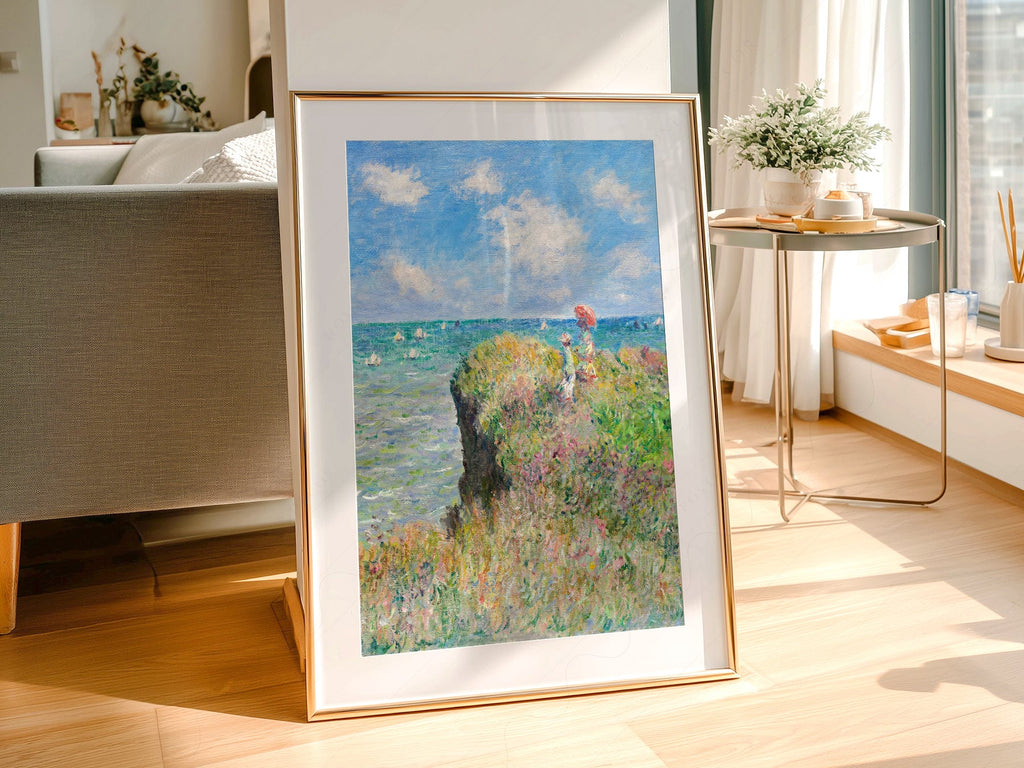 Claude Monet - Cliff Walk at Pourville Print