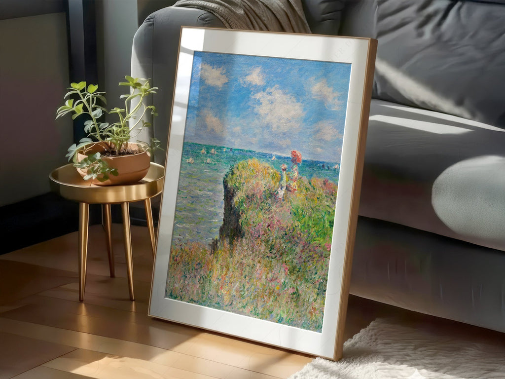 Claude Monet - Cliff Walk at Pourville Print