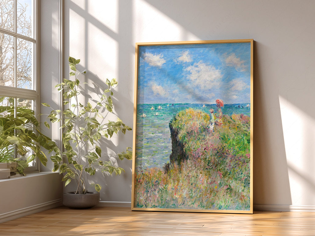 Claude Monet - Cliff Walk at Pourville Print