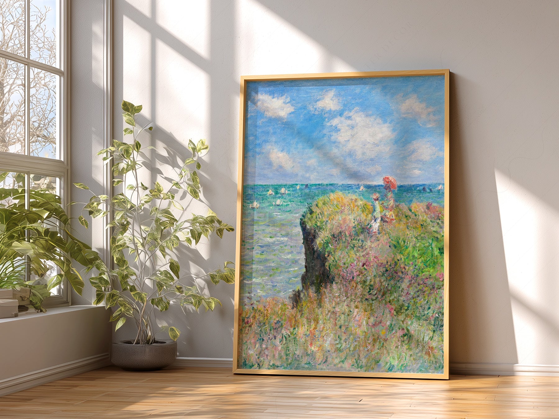 Claude Monet - Cliff Walk at Pourville Print