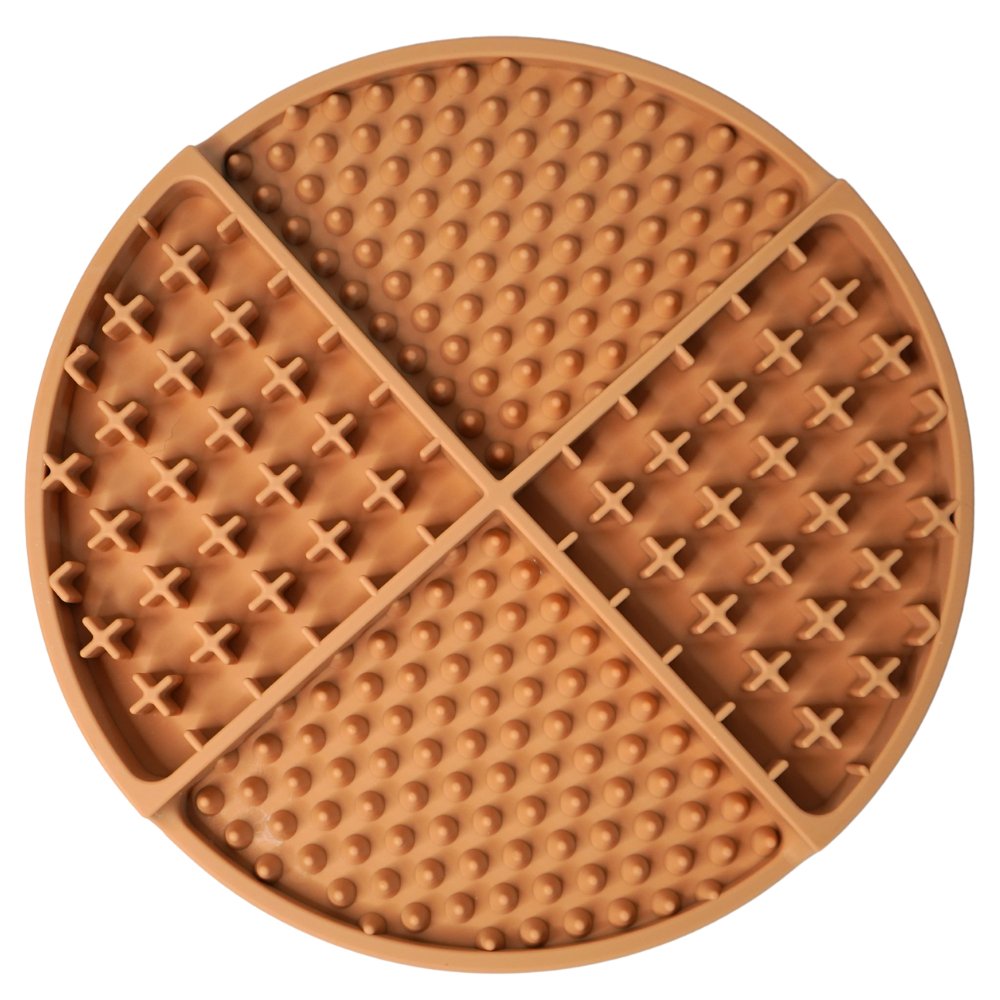 Tapis à lécher en silicone 8" - Kaki