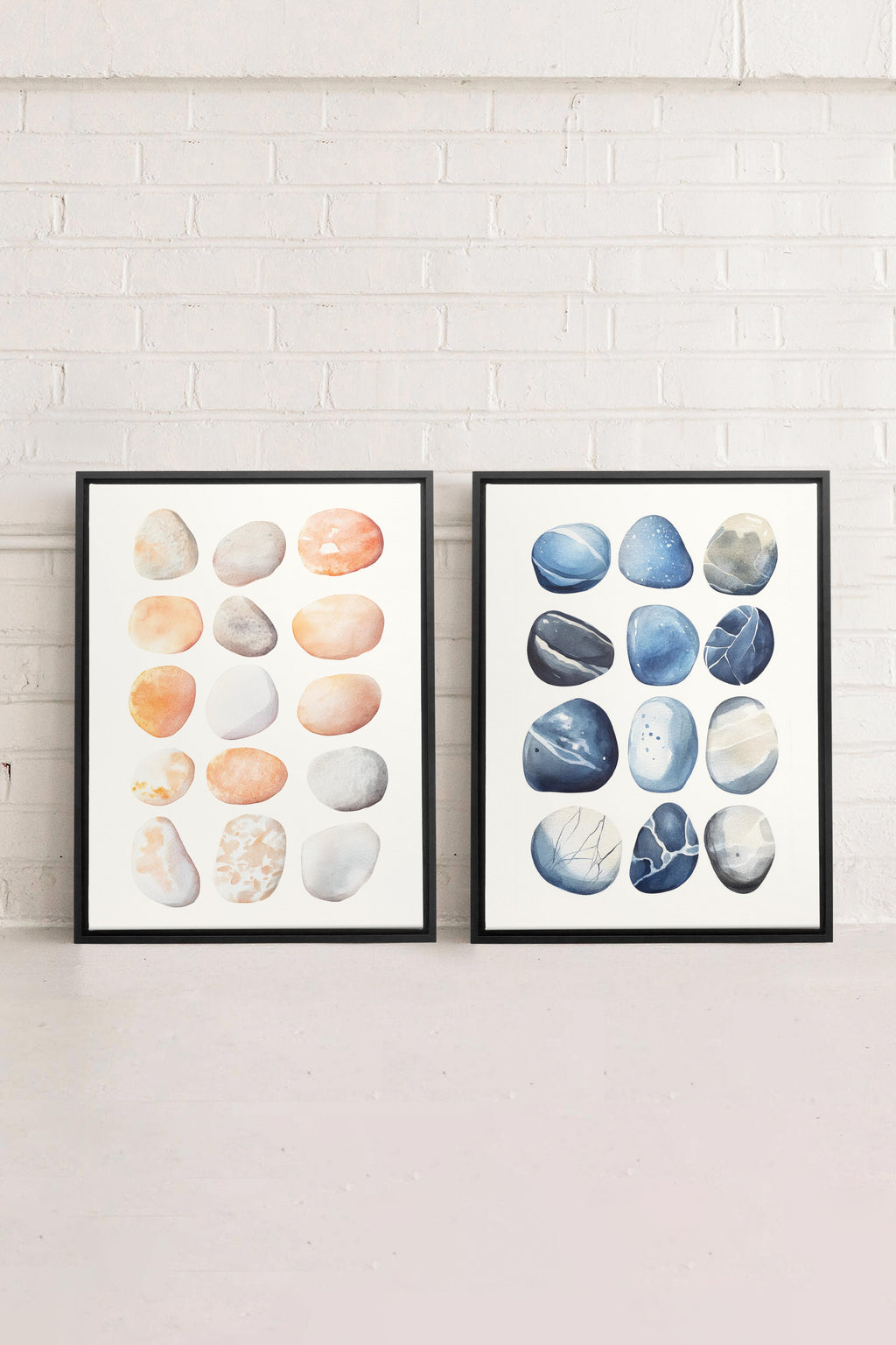 SHORELINE GEMS DUO (2 Stretched Canvas Artworks)