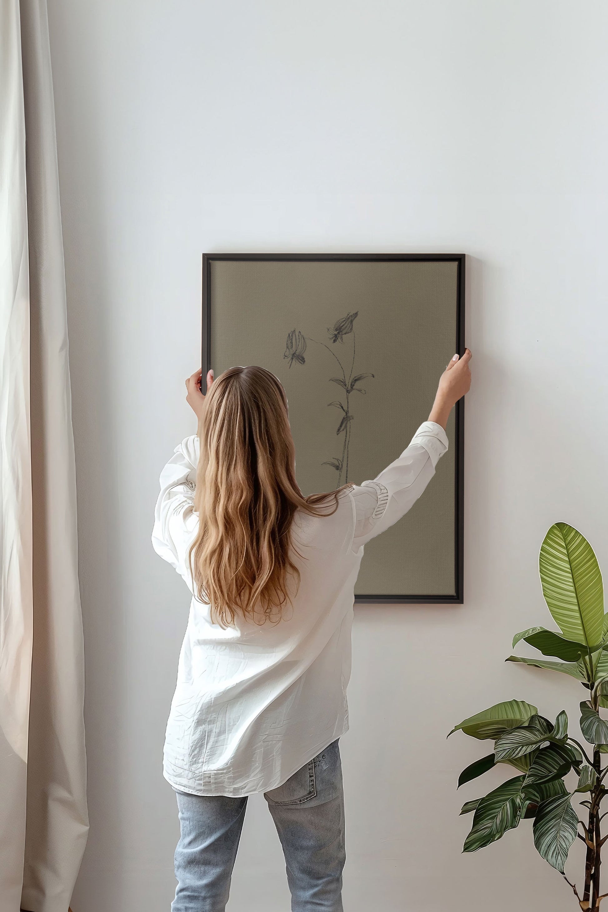 WILD BUTTON, Artwork on Stretched Canvas