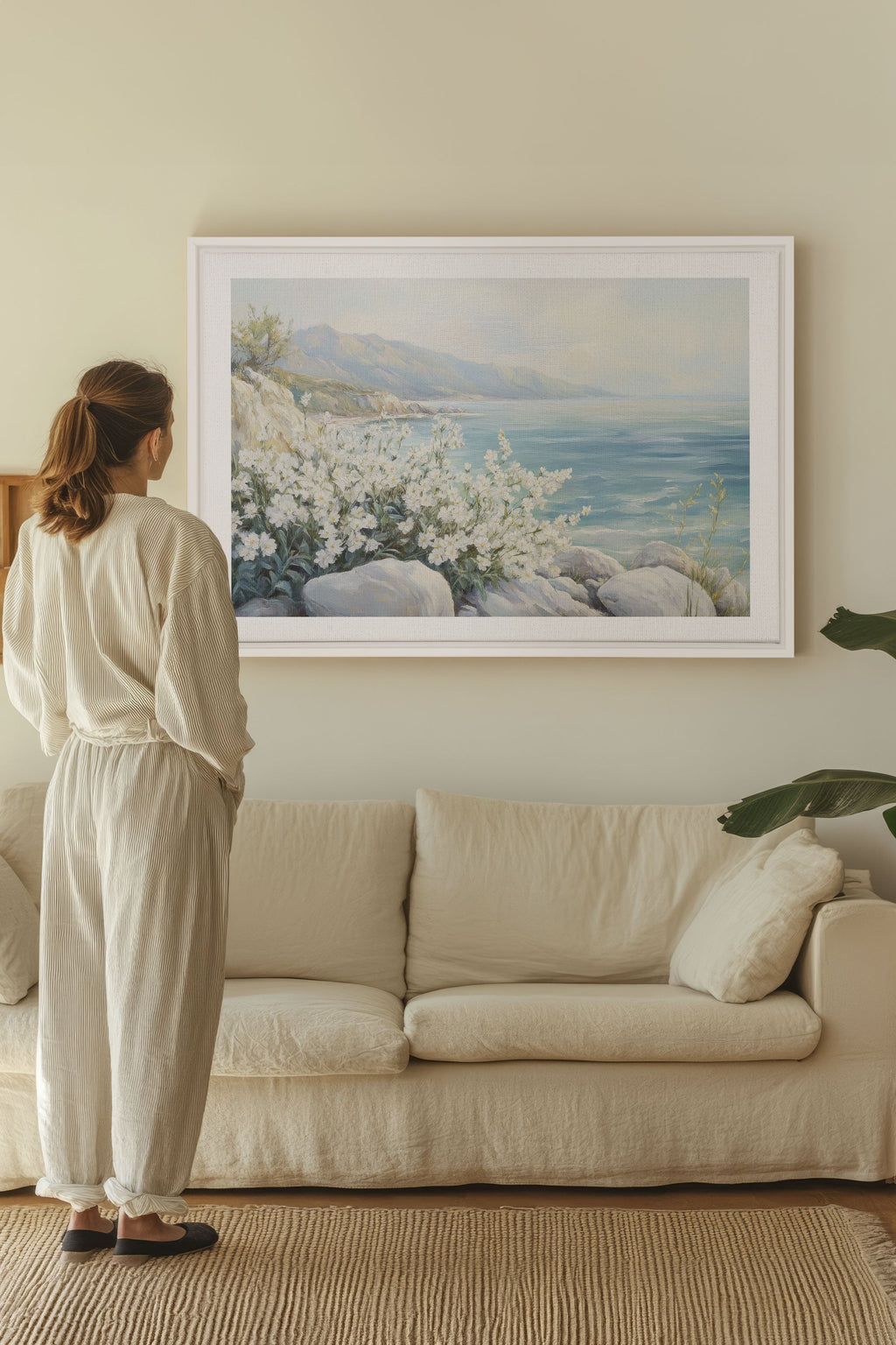 AZURE HORIZON, Stretched Canvas Artwork