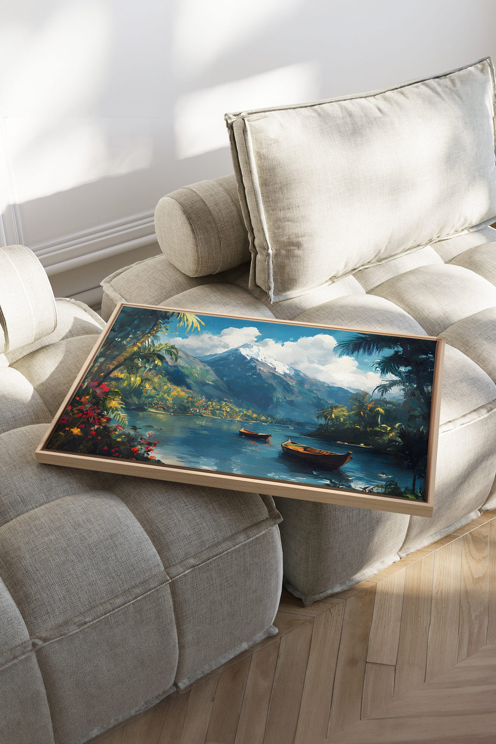 Emerald Lagoon, Stretched Canvas Artwork