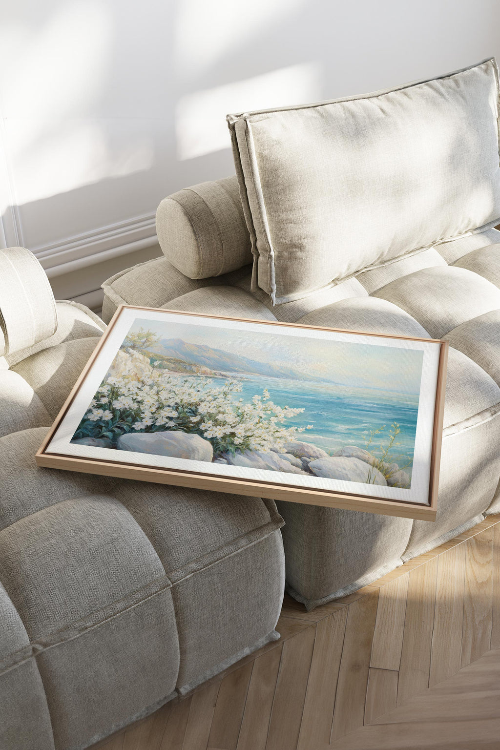 AZURE HORIZON, Stretched Canvas Artwork