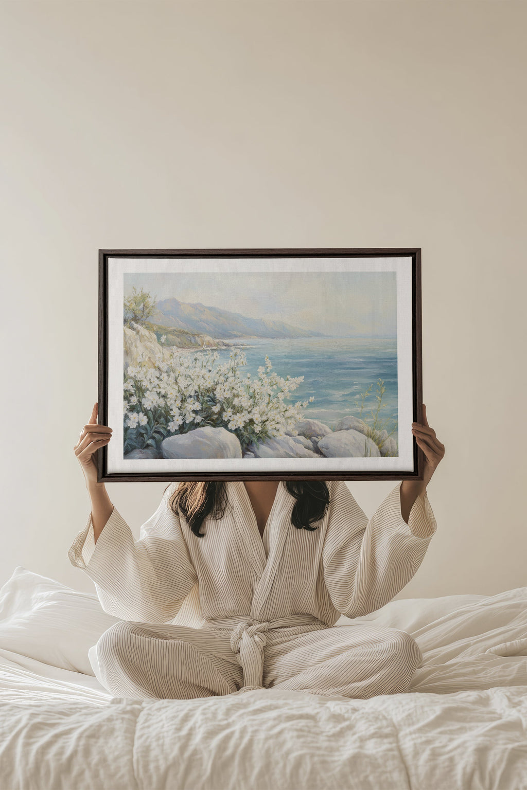 AZURE HORIZON, Stretched Canvas Artwork