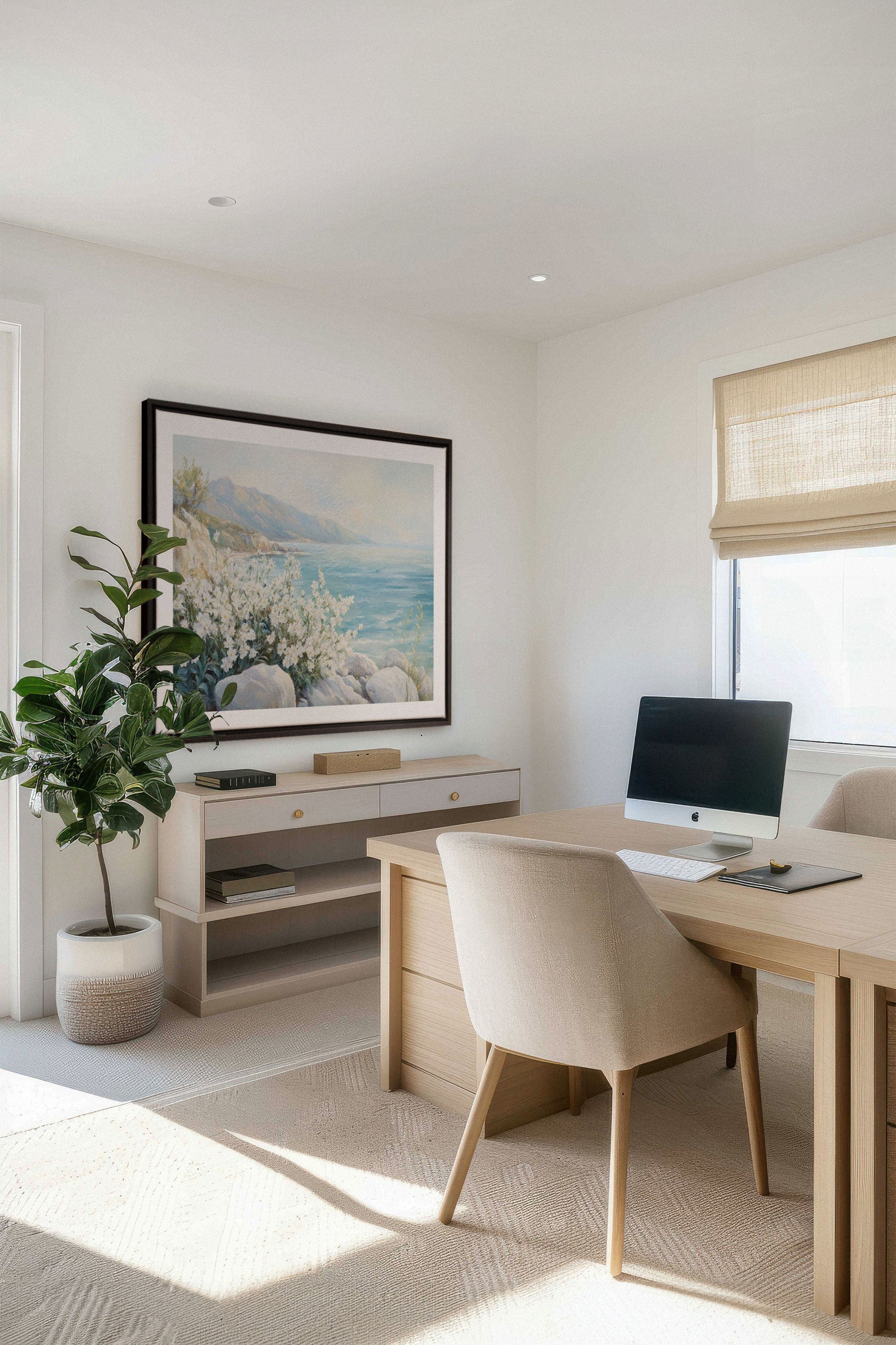 AZURE HORIZON, Stretched Canvas Artwork