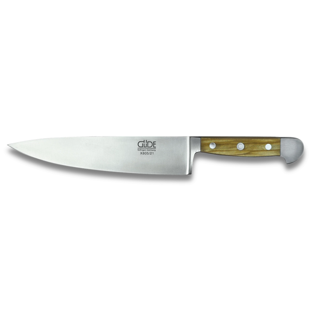 ALPHA OLIVE| Chef Knife - 8" | Forged Steel with Olive Wood handle