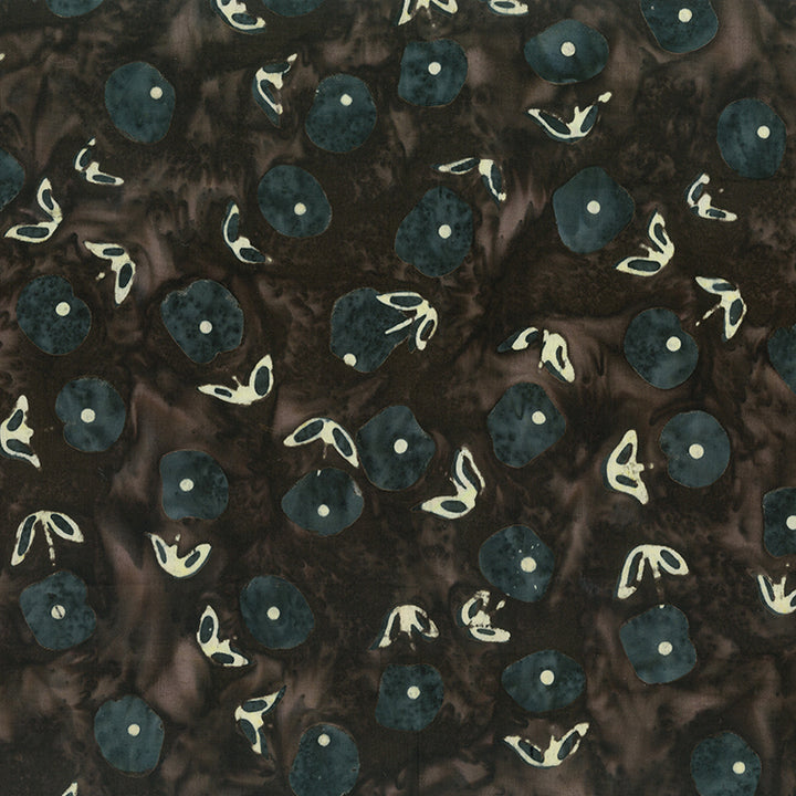 Banyan Batiks - Pétales de fleurs - Motif floral marron foncé - 80764-36