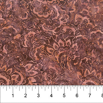 Banyan Batiks - Pavillon en bambou - Motif floral marron - 80772-35