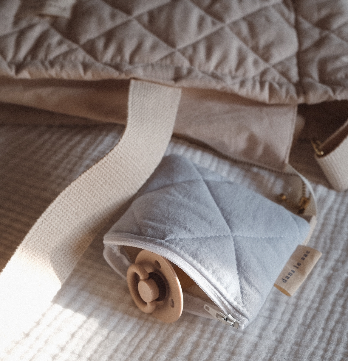 Quilted cotton change purse