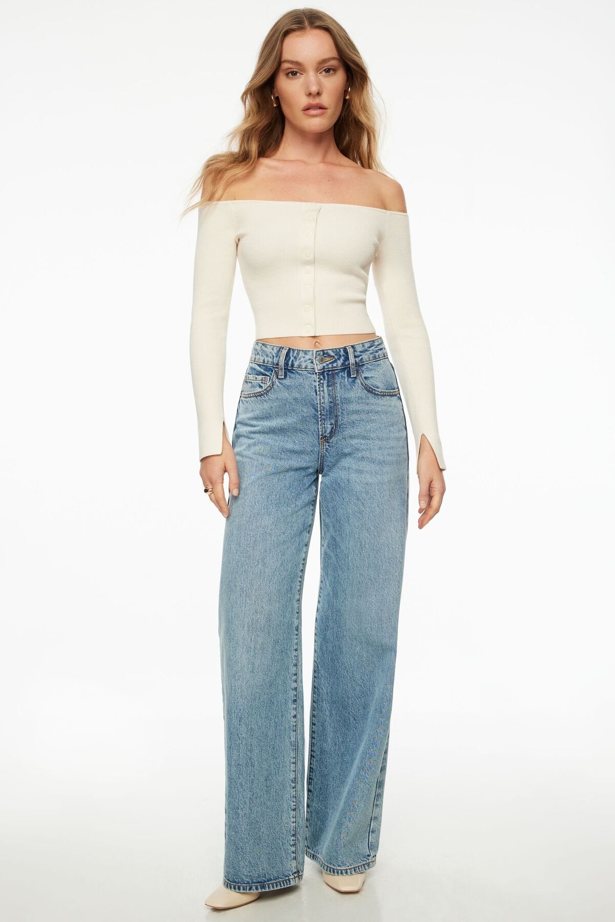 Cardigan Alice à épaules dénudées