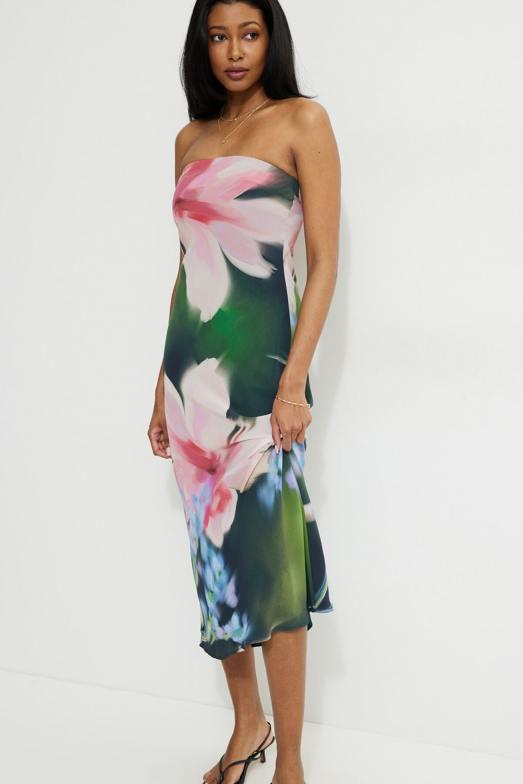 Leah Floral Maxi Tube Dress