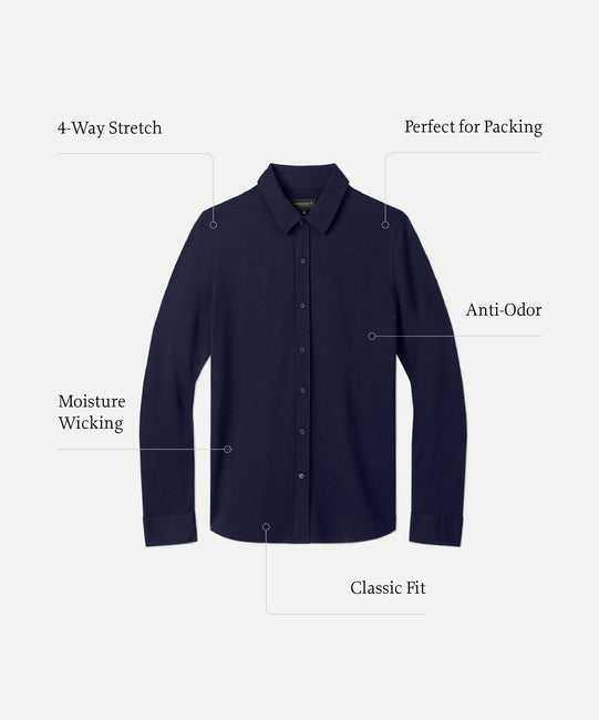 Men's Merino Button‑Up