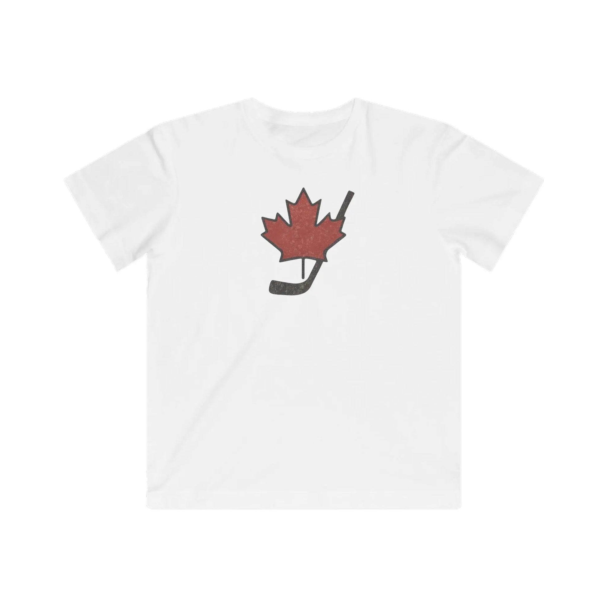 Vintage Canada Maple Leaf T-Shirt Youth Distressed Graphic Tee for Hockey Fans