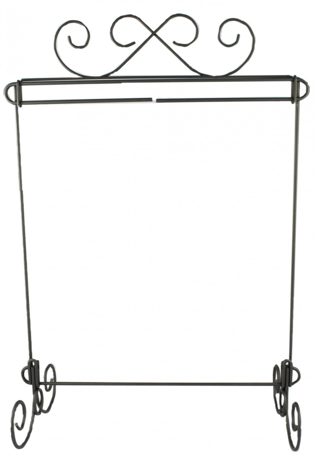 Support de table simple à volutes 12 po x 14 po - Noir